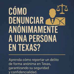Lee más sobre el artículo ¿Cómo denunciar anonimamente a una persona en Texas?