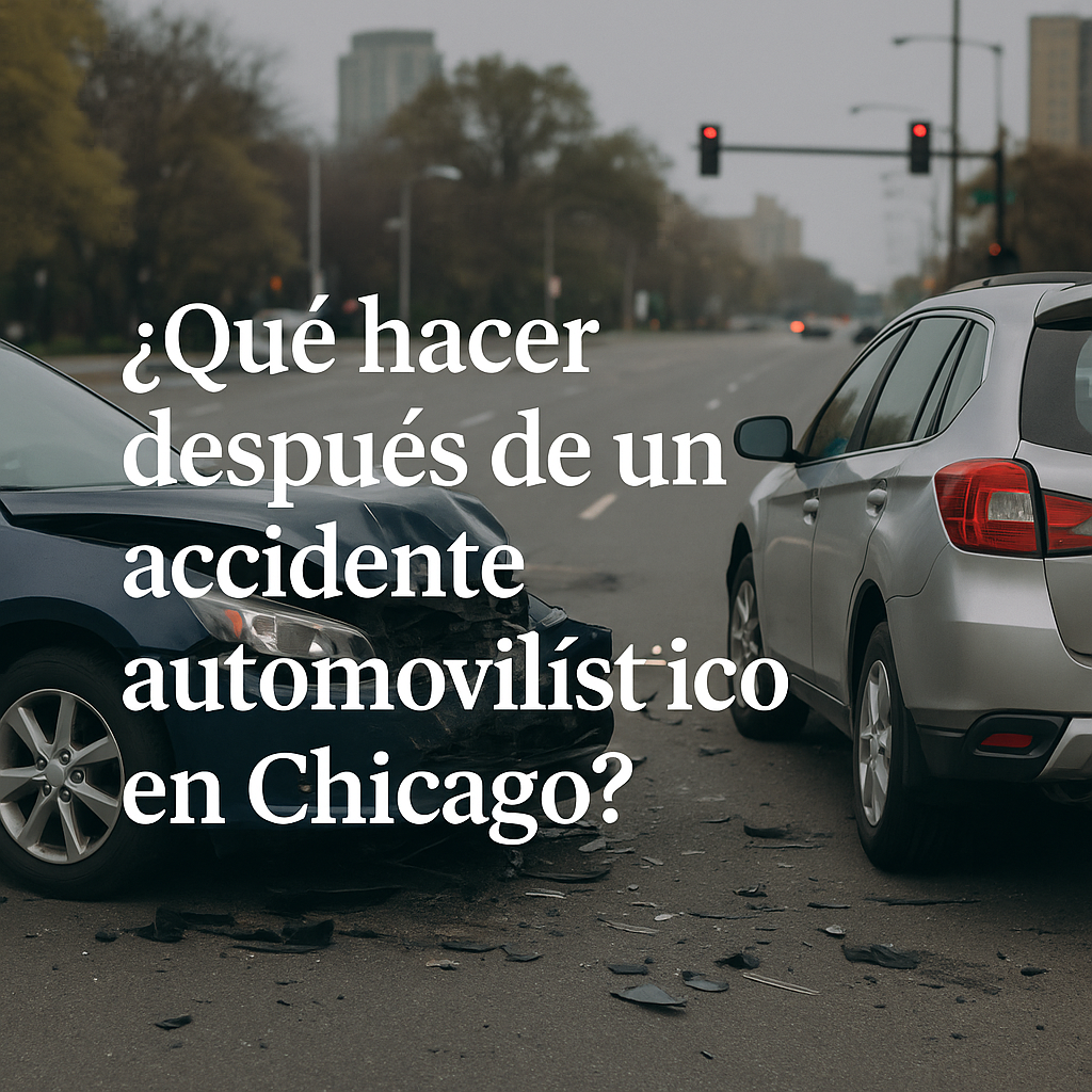 ¿Qué hacer después de un accidente automovilístico en Chicago?