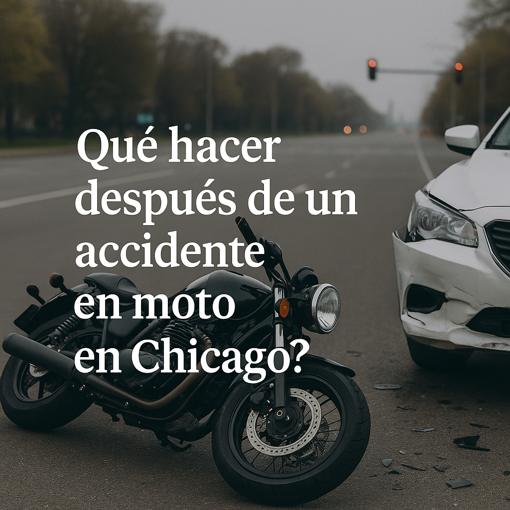 ¿Qué hacer después de un accidente en moto en Chicago?