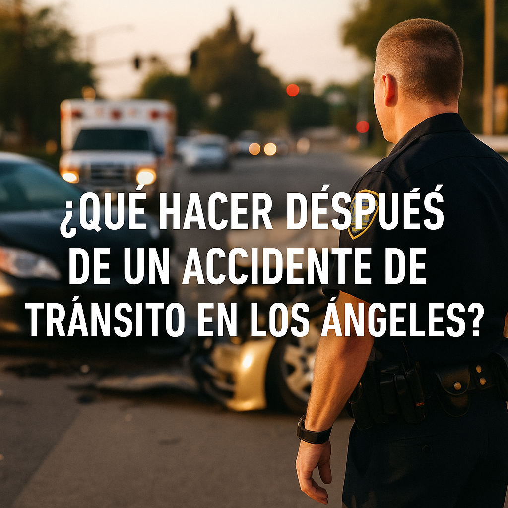 ¿Qué hacer después de una accidente de tránsito en Los Ángeles?