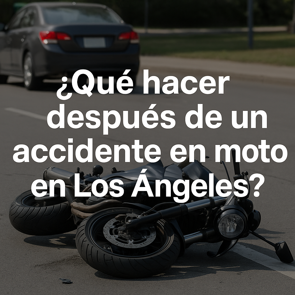¿Qué hacer después de una accidente en moto en Los Angeles?