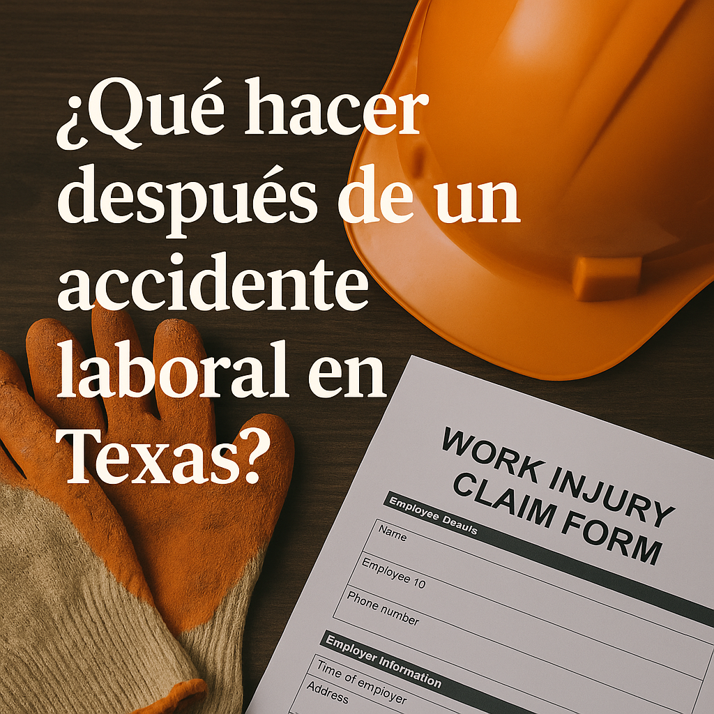 ¿Qué hacer después de una accidente laboral en Texas?